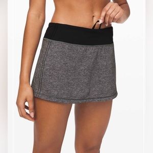 Lululemon pace Rival Mid Rise Skirt Size 2 in Heather Lux Multi Black NWT